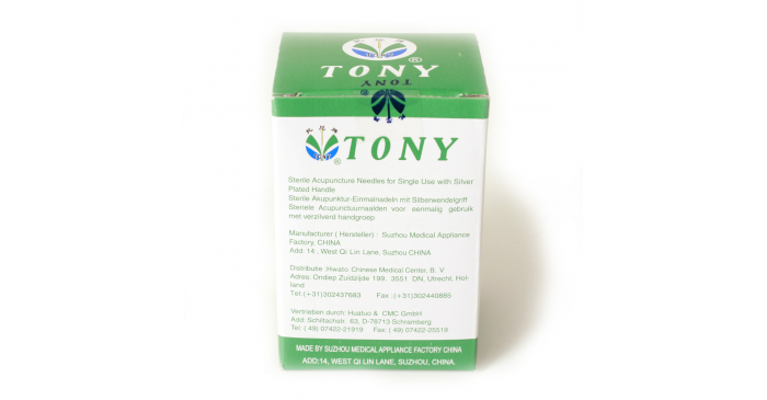 TONY by HWATO Akupunkturnadeln 0,25 x 25 mm - unbeschichtete Akupunkturnadeln mit Silberwendelgriff