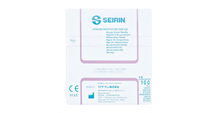 SEIRIN L-Typ Akupunkturnadeln 0,20 x 40 mm mit Stahlgriff und Führungsröhrchen