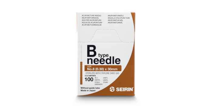 SEIRIN B-Typ Akupunkturnadeln No.8 braun 0,30 x 30 mm Verpackung