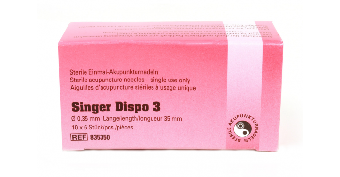 Akupunkturnadeln Singer Dispo 3 rot 0,35 x 35 mm - Päckchen