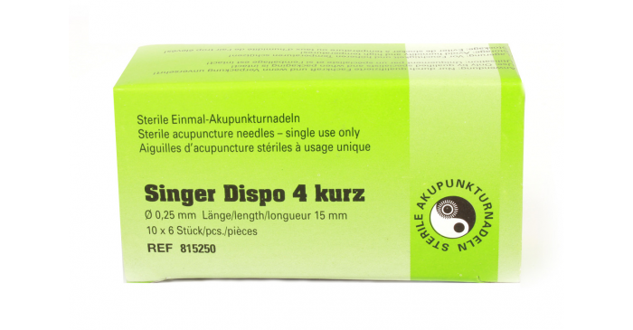Akupunkturnadeln Singer Dispo 4 kurz hellgrün 0,25 x 15 mm - Päckchen