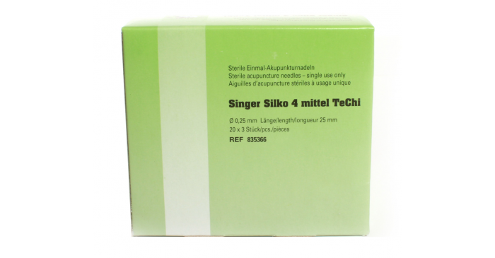 Akupunkturnadeln Singer Silko 4 mittel TeChi grün mit Führungsröhrchen 0,25 x 25 mm - Päckchen