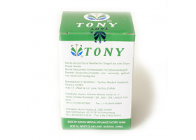 TONY by HWATO Akupunkturnadeln 0,22 x 13 mm - unbeschichtete Akupunkturnadeln mit Silberwendelgriff