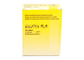 EGON vergoldete Akupunkturnadeln 0,40 x 25 mm mit Metallgriff - Packung