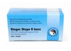 Akupunkturnadeln Singer Dispo 5 kurz blau 0,20 x 16 mm - Päckchen