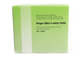 Akupunkturnadeln Singer Silko 4 mittel TeChi grün mit Führungsröhrchen 0,25 x 25 mm - Päckchen