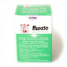 Akupunkturnadeln HWATO Master Touch 0,25 x 25 mm - unbeschichtete Akupunkturnadeln mit Silberwendelgriff