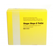 Akupunkturnadeln Singer Dispo 2 TeChi gelb mit Führungsröhrchen 0,30 x 25 mm - Päckchen